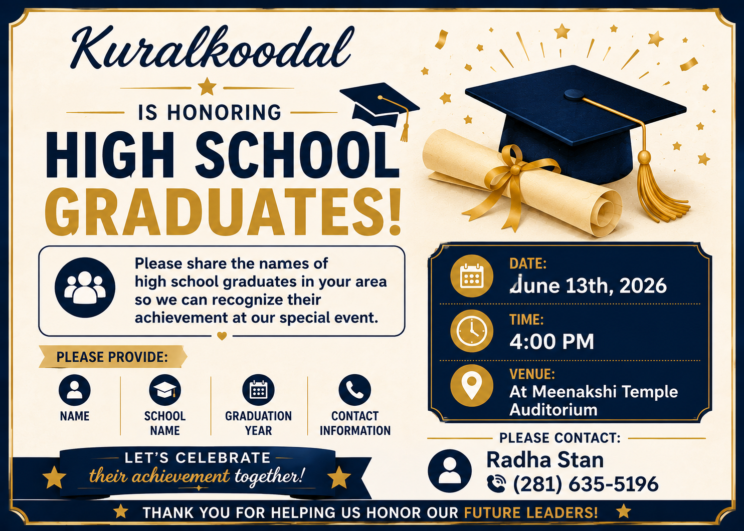 High School Graduates Recognition Flyer